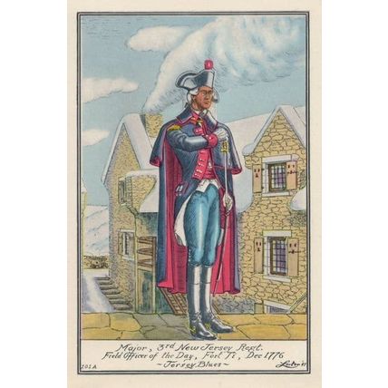 3rd Major New Jersey Regiment Canadian Army Uniform Postcard