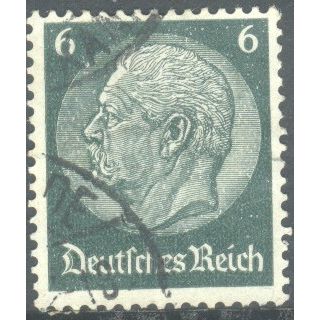 Germany 1934 - 6pf green - President Von Hindenburg - used 3
