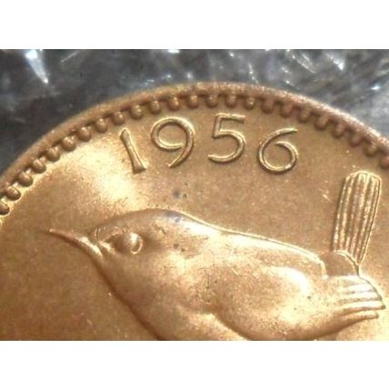1956 Elizabeth II farthing - scarce.