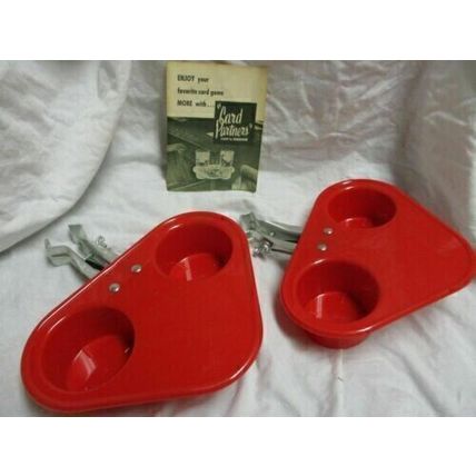 Monogram Vintage Rare Card Partners Clamp on Corner of Card Table Leg Plastic Tr