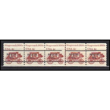 1898Ab 4c Stagecoach Very Fine MNH Dry Gum PNC 5/5 Line Gap AA0026