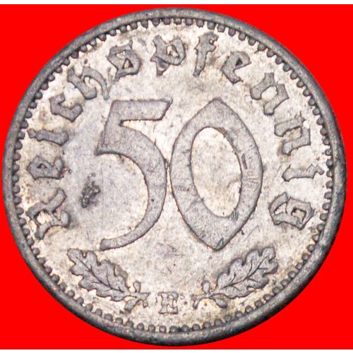 SWASTIKA: GERMANY ★ 50 REICHSPFENNIG 1939E !!! LOW START★ NO RESERVE!