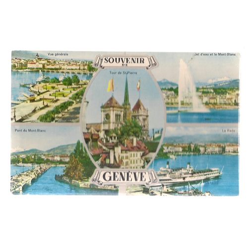 GENEVA, used postcard 1964 postmark =