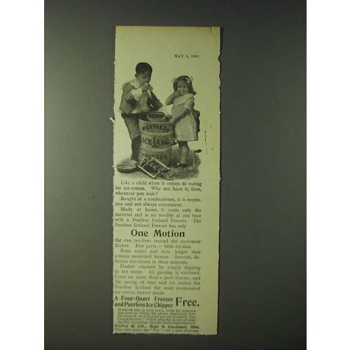 1900 Dana & Co. Peerless Iceland Freezer Ad - One Motion