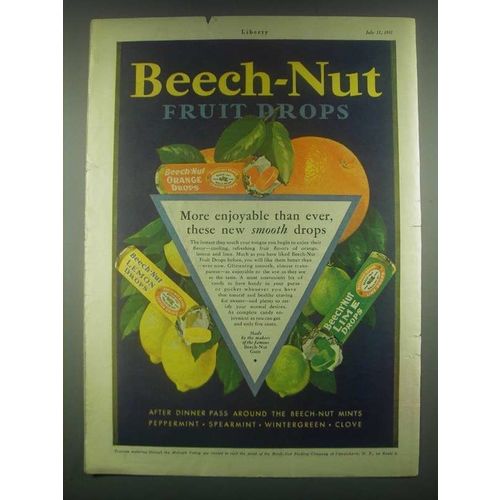 1931 Beech-Nut Fruit Drops Ad - More Enjoyable