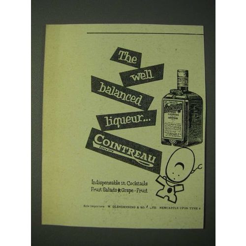 1958 Cointreau Liqueur Ad - The well balanced liqueur