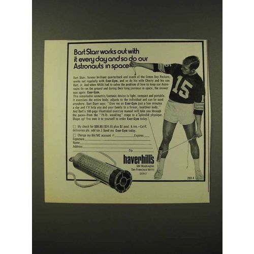 1973 Haverhill's Exer-Gym Ad - Bart Starr Works Out