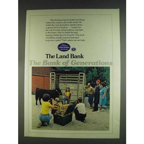 1978 The Land Bank Ad - Bank of Generations