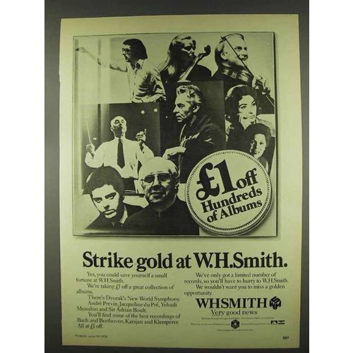 1978 W.H. Smith Albums Ad - Strike Gold