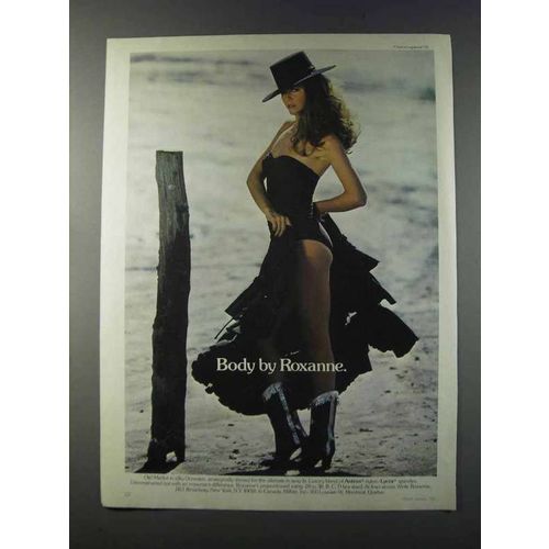 1981 Roxanne Maillot Swimsuit Ad - Body by Roxanne