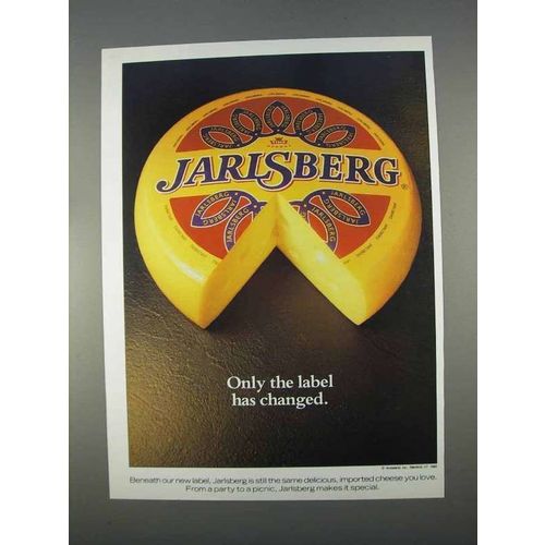 1996 Jarlsberg Cheese Ad - Only The Label Has Changed