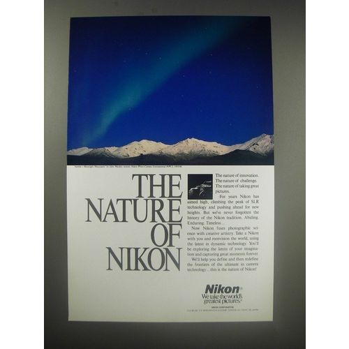 1990 Nikon Cameras Ad - The nature of Nikon
