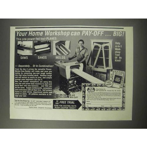 1990 Foley-Belsaw Planer-Molder-Sander-Saw Ad - Your home workshop can pay-off