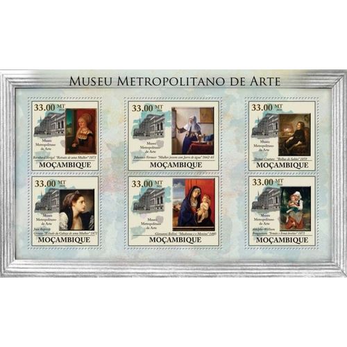 MOZAMBIQUE 2010 SHEET MNH METROPOLITAN MUSEUM ART PAINTINGS ARTE PINTURAS 2
