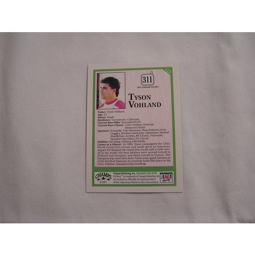 Tyson Voland 1991 Champs Hi Flyers Motocross NO. 113