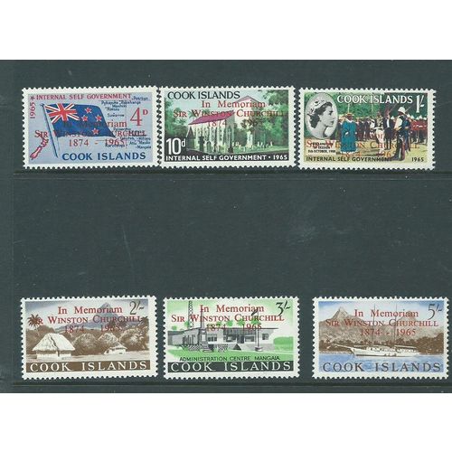 cook islands stamps sg179 churchill commemoration set mnh