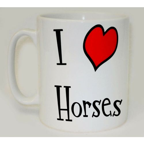 I Heart Horses Mug Can Personalise Funny Love Riding Rider Show Jumping Gift Cup