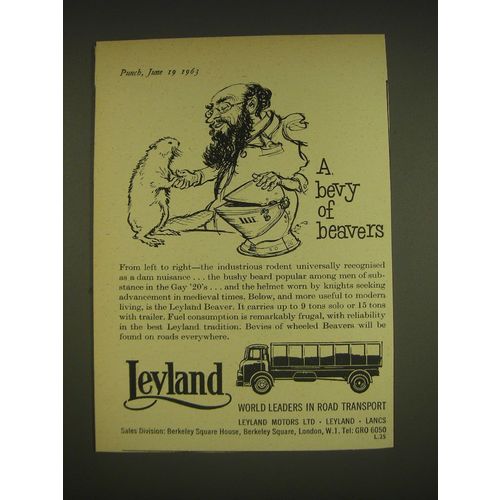 1963 Leyland Beaver Truck Ad - A bevy of beavers
