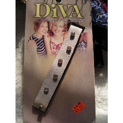 2 Goody Diva Summer Suede Pink Blue Rhinestone Jewel Gem Hair Wraps Head Bands