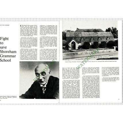 9288) Shoreham Grammar School Samuel Gregory Taylor - 1965 Article