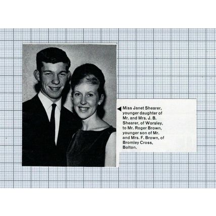(5394) Miss Janet Shearer Worsley Roger Brown Bromley Cross - 1964 SMALL Clip