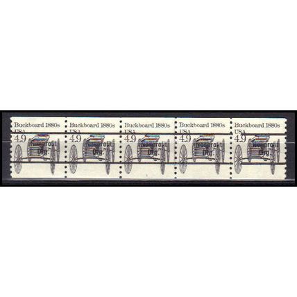 2124a 4.9c Buckboard Fine MNH Dry Gum PNC 2/5 Gap 1R X0343