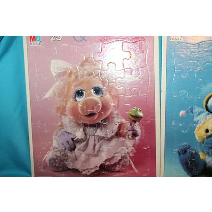 VTG 80s Muppet Babies Frame Tray Puzzle Gonzo Piggy Kermit 1984 Jim Henson 25 PC
