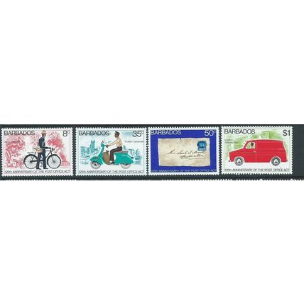 barbados stamps sg565 sg 565 set mnh post office act .