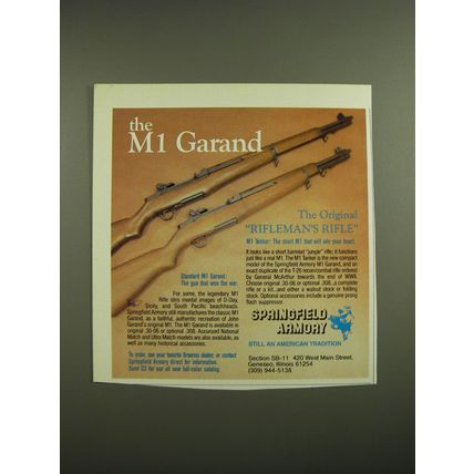 1985 Springfield Armory M1 Garand Advertisement - The original Rifleman's rifle