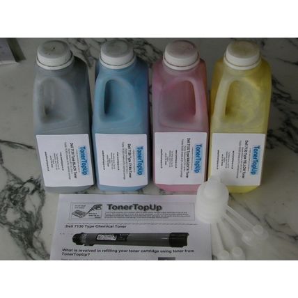 Rainbow Pack Toner Refills Dell 7130CDN 593-10876 593-10875 593-10878 593-10873