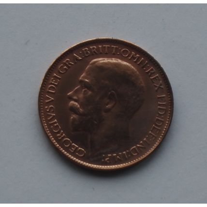 1922 King George V Great Britain Farthing 1/4d Bronze British Coin