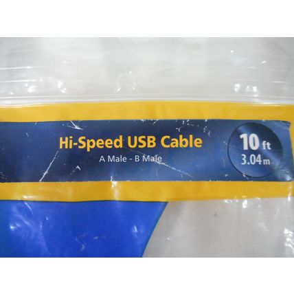 USB Cable High Speed A Male to B Male 10 ft. 3.04m GoldX Products