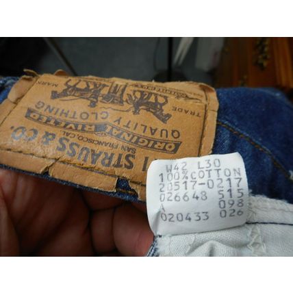 Levi 515 Jeans 42 x 30 Made in USA Blue Denim