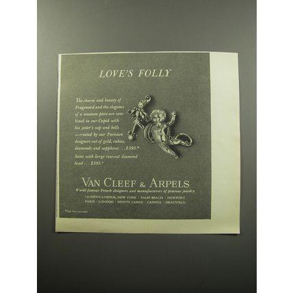 1951 Van Cleef & Arpels Cupid Pin Ad - Love's Folly