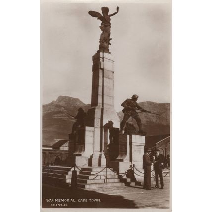 War Memorial Cape Town South Africa Military Real Photo Postcard