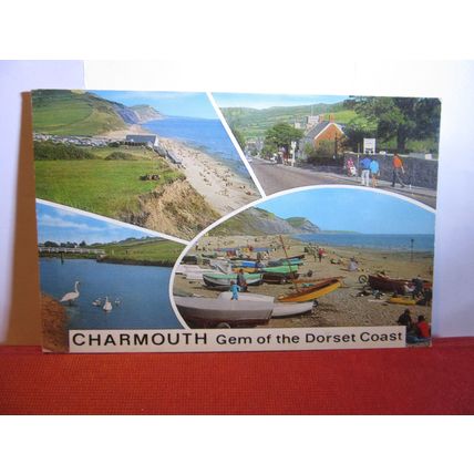multiview, CHARMOUTH, DORSET used postcard by J Salmon =