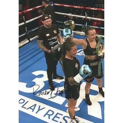 Raven Chapman Female Frank Warren Boxer Hand Signed Boxing Photo