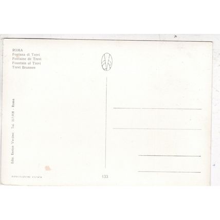RomaTrevi Fountain Italy Postcard unused VGC