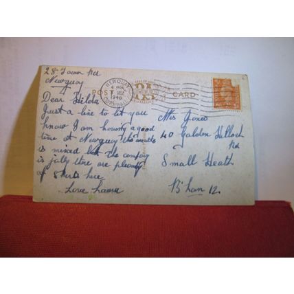 ALFRED BESTALL DOG vintage used postcard RP 1946 pm =