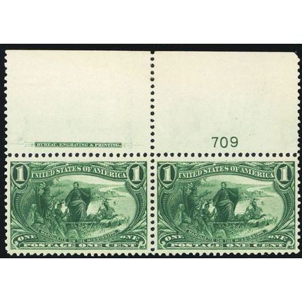 285, Mint VF/XF NH 1¢ OK # And Imprint Pair - Stuart Katz