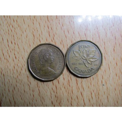 1992 Queen Elizabeth 1 Cent Canada Coin
