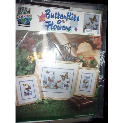 True Colors Cross Stitch Kit Butterflies & Flowers