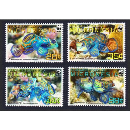 Micronesia WWF Mandarinfish 4v 2009 MNH MI#2052-2055 Sc#848a-d