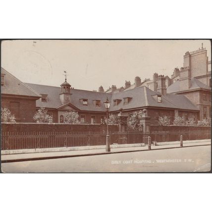 Grey Coat Hospital, Westminster, London, 1910 - RP Postcard