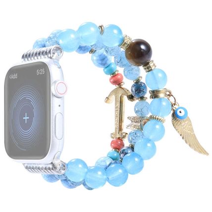Beaded Crown Anchor Watchband For Apple Watch Series, 7 41mm / 6&SE&5&4 40mm / 3