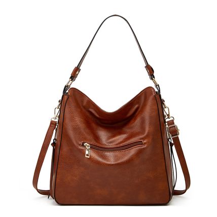 Handbags for Women Large Designer Ladies Hobo bag Bucket Purse Faux Leather Brow