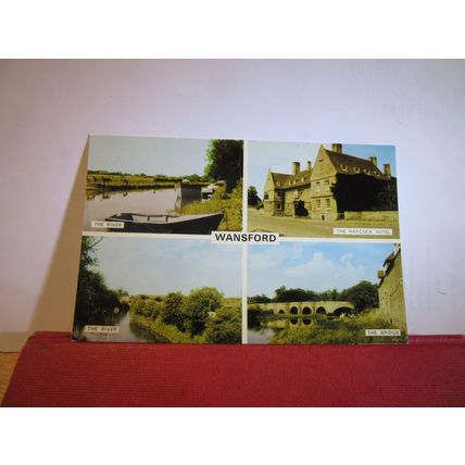 multiview, WANSFORD, PETERBOROUGH, NORTHAMPTONSHIRE unused postcard =