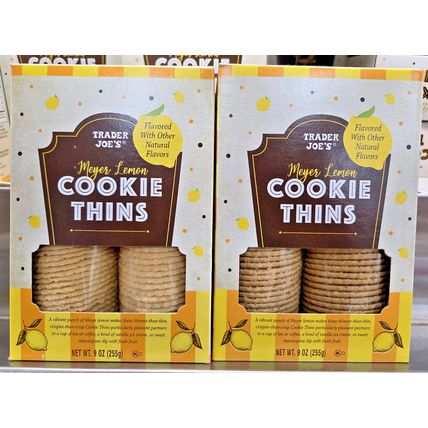 Trader Joe's Meyer Lemon or Triple Ginger or Vanilla Cookie Thins 9oz (2 Boxes)