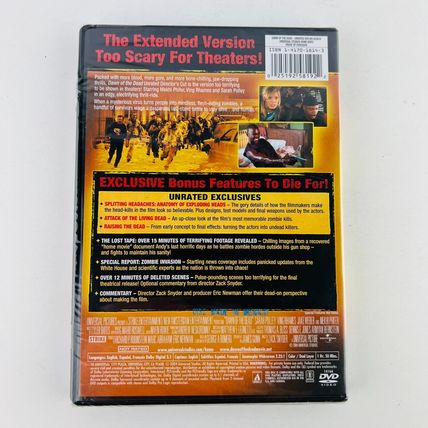 Dawn of the Dead DVD Widescreen Unrated Directors Cut NEW Factory Sealed