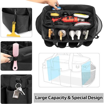 Detailing Bag with Polisher Carry Bag, Large Detail Bag Car Care Box for Auto De